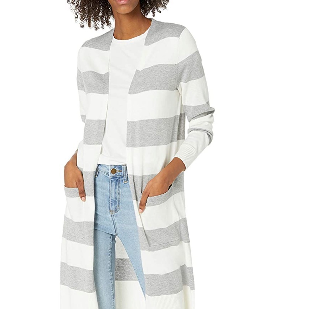 NWT Lightweight Striped Long Cardigan
